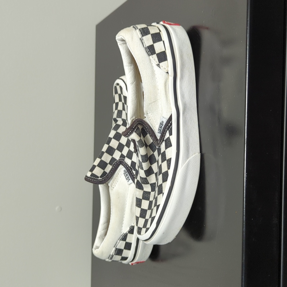 Vans Classic Slip-on Kids Black and White Checkered Shoes